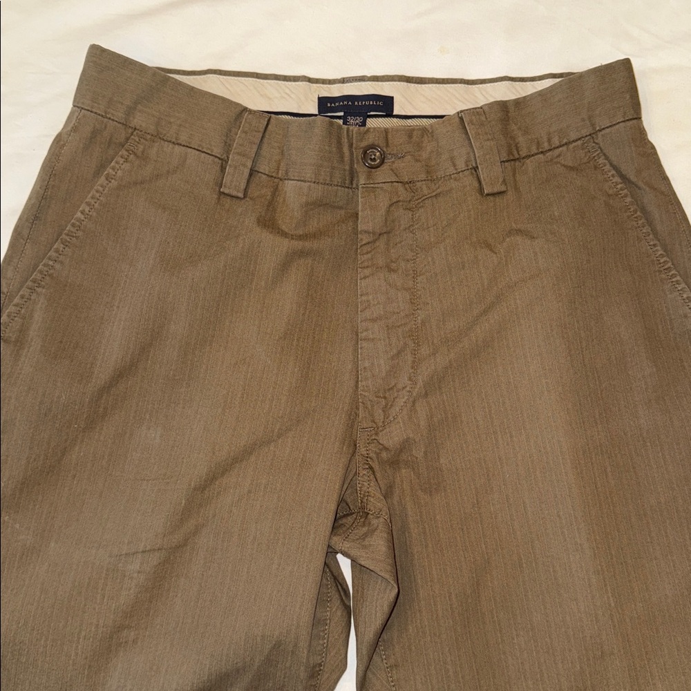 Men’s Banana Republic 100% Cotton Staright Leg Shadow Stripe Pants - Picture 5 of 8